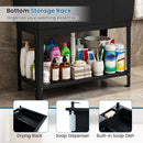 100L Utility Sink with Rotating Faucet and Storage Shelf