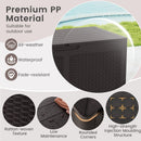 100 Gallon Resin Deck Box Outdoor Waterproof Storage Bench