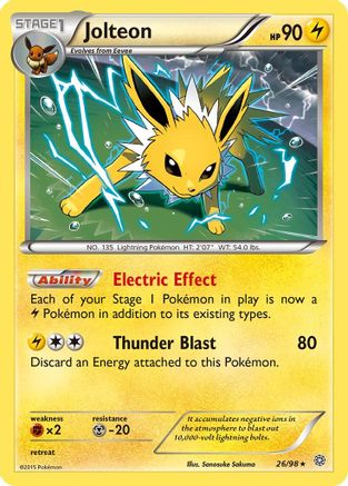 Jolteon 026/98 - XY  Ancient Origins Reverse Holofoil