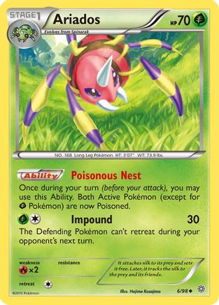 Ariados 006/98 - XY  Ancient Origins Reverse Holofoil