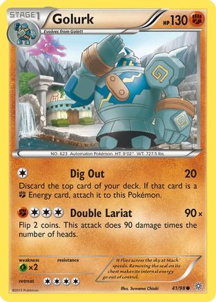 Golurk 041/98 - XY  Ancient Origins Reverse Holofoil