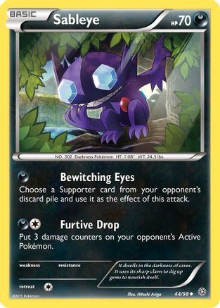 Sableye 044/98 - XY  Ancient Origins Reverse Holofoil