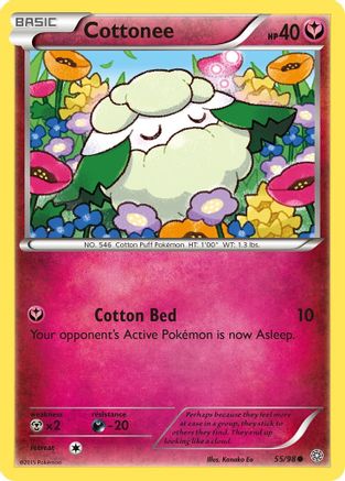 Cottonee 055/98 - XY  Ancient Origins Reverse Holofoil