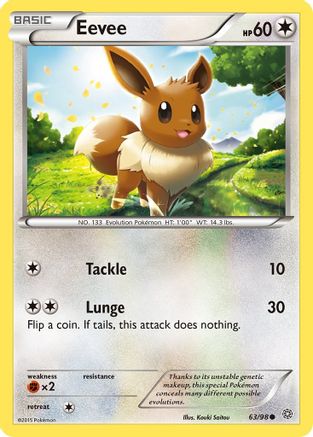 Eevee [63] (Ancient Origins) Reverse Holofoil