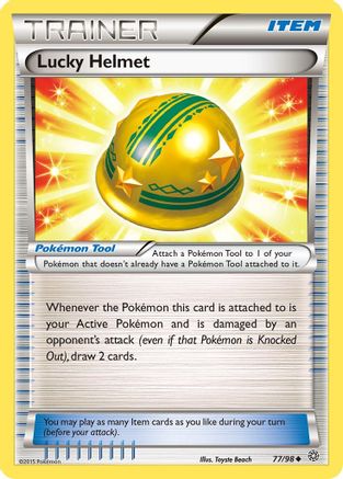 Lucky Helmet 077/98 - XY  Ancient Origins Reverse Holofoil