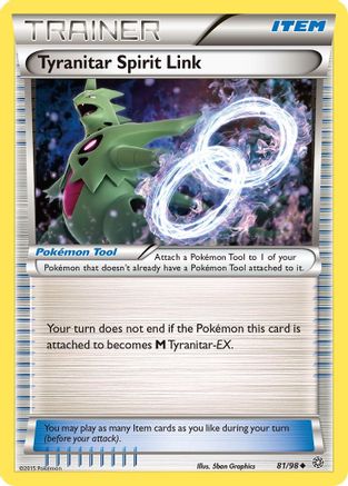 Tyranitar Spirit Link 081/98 - XY  Ancient Origins Reverse Holofoil
