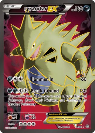 Tyranitar EX (Full Art) 091/98 - XY  Ancient Origins Holofoil