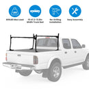 1Pair Extendable Truck Ladder Rack Non-Drilling Pick-up Truck Bed Utility Rack Adjustable Steel Truck Rack with 800LBS Capacity for 47.2-72.8in Wide T