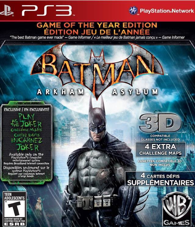 Batman: Arkham Asylum Game Of The Year Edition (Greatest Hits) (Playstation 3)