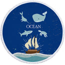 Microfiber round beach towel yoga mat