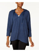 Style and Co Womens Long Sleeve Hooded Top