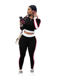 Hot sale big stripe sports suit