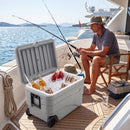 103 Quart Wheeled Cooler with Pull Handle and Drain Plug