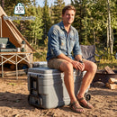 103 Quart Wheeled Cooler with Pull Handle and Drain Plug