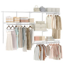 Closet System 4-8 FT Wall-Mounted Closet Shelves and Rod
