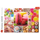 1000 Piece Jigsaw Puzzles, Candy, Collage, Sweets, Macaroons, Donuts, Adult Puzzles, Trefl 10469