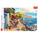 1000 Piece Jigsaw Puzzles, Sunny Embankment, Coastal City, Ocean, Adult Puzzles, Trefl 10527