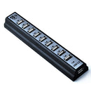 GOOJODOQ 10 Port USB 2.0 Hub with AC Power Adapter