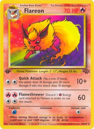 Flareon 019/64 - Jungle 1st Edition