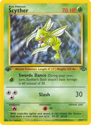 Scyther 026/64 - Jungle 1st Edition