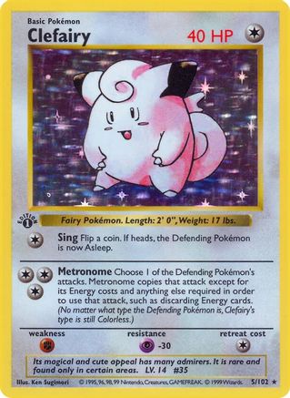 Clefairy 005 - Base Set Shadowless