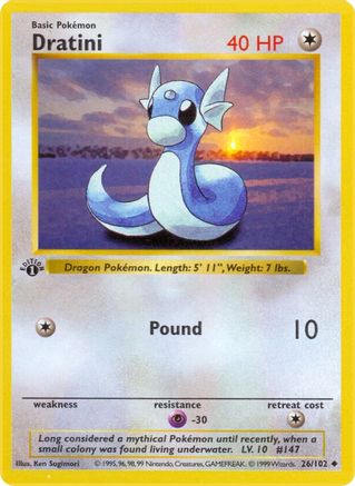 Dratini 026/102 - Base Set Shadowless Unlimited