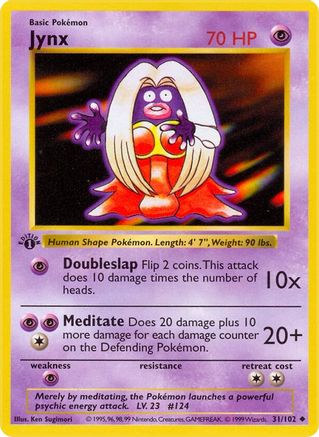 Jynx 031/102 - Base Set Shadowless 1st Edition