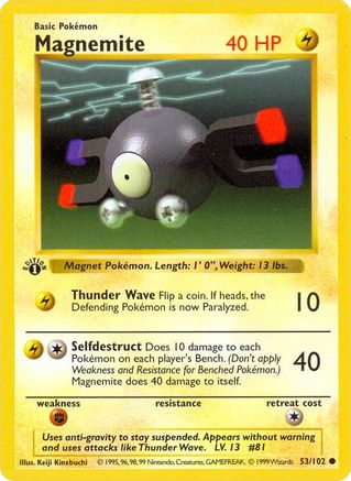 Magnemite 053/102 - Base Set Shadowless Unlimited