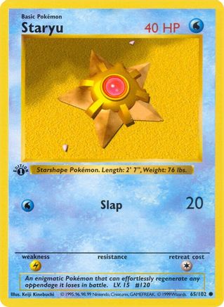 Staryu 065/102 - Base Set Shadowless Unlimited