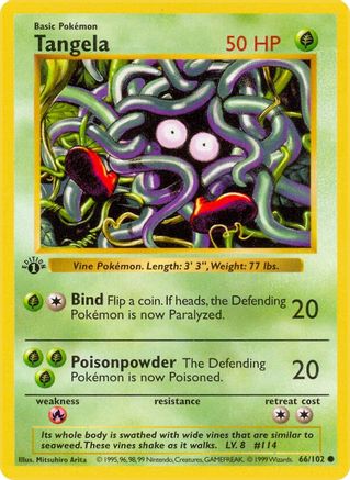 Tangela 066/102 - Base Set Shadowless 1st Edition
