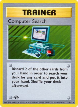 Computer Search 071/102 - Base Set Shadowless 1st Edition