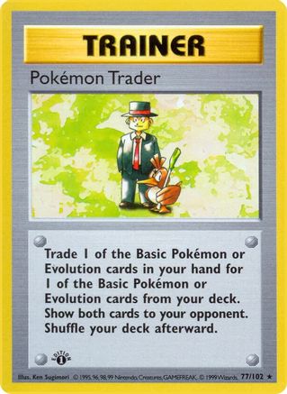 Pokemon Trader 077/102 - Base Set Shadowless Unlimited