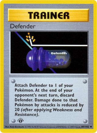 Defender 080/102 - Base Set Shadowless 1st Edition
