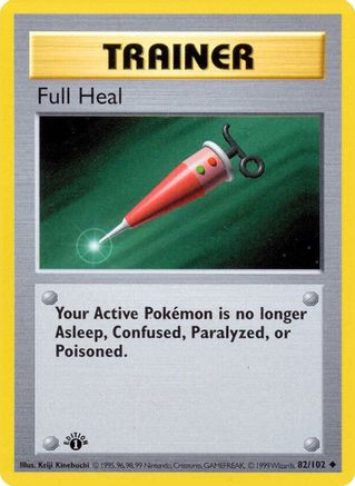 Full Heal 082/102 - Base Set Shadowless 1st Edition