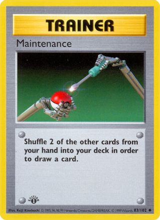 Maintenance 083/102 - Base Set Shadowless Unlimited
