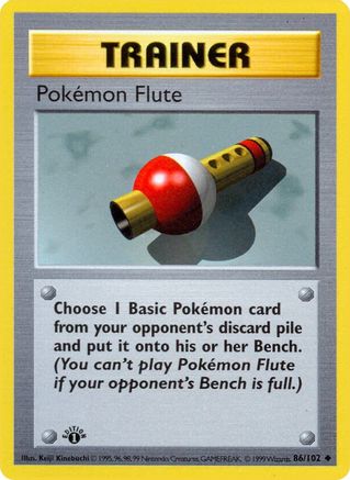 Pokemon Flute 086 - Base Set Shadowless 1st Edition