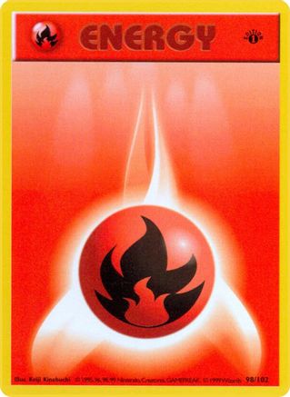 Fire Energy 098/102 - Base Set Shadowless 1st Edition
