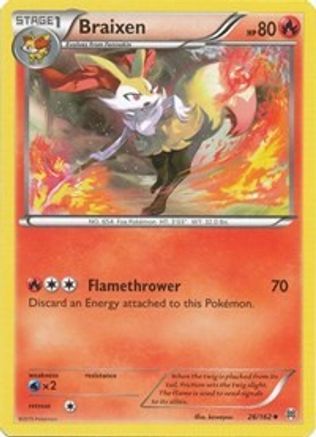 Braixen 026/162 - XY  BREAKthrough Reverse Holofoil