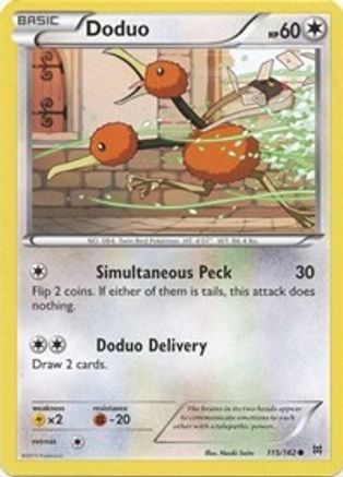 Doduo 115/162 - XY  BREAKthrough Reverse Holofoil