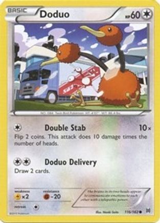 Doduo 116/162 - XY  BREAKthrough Reverse Holofoil