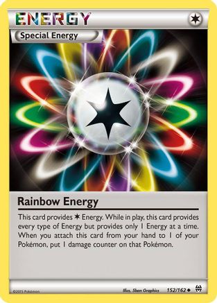 Rainbow Energy 152/162 - XY  BREAKthrough Reverse Holofoil
