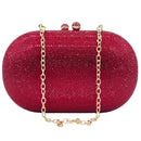 Hot-studded Evening Clutch With A Chain Strap For Banquets