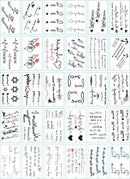 A set of 30 tattoo stickers