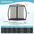 10FT Outdoor Trampoline Heavy-Duty Recreational Trampoline with Safety Enclosure Net
