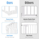 6 Panel Wall-mount Adjustable Baby Safe Metal Fence Barrier-White
