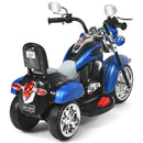 6V Powered Toddler 3-Wheel Motorbike Ride On Toy with Horn and Headlight-Black and White