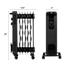 1500 W Oil-Filled Heater Portable Radiator Space Heater with Adjustable Thermostat