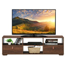 TV Stand Entertainment Media Center Console for TV's up to 60 Inch with Drawers Walnut