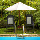 4 Pieces Patio Garden Adjustable Reclining Folding Chairs with Headrest