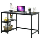 47 Inch Computer Desk Office Study Table Workstation Home with Adjustable Shelf Black